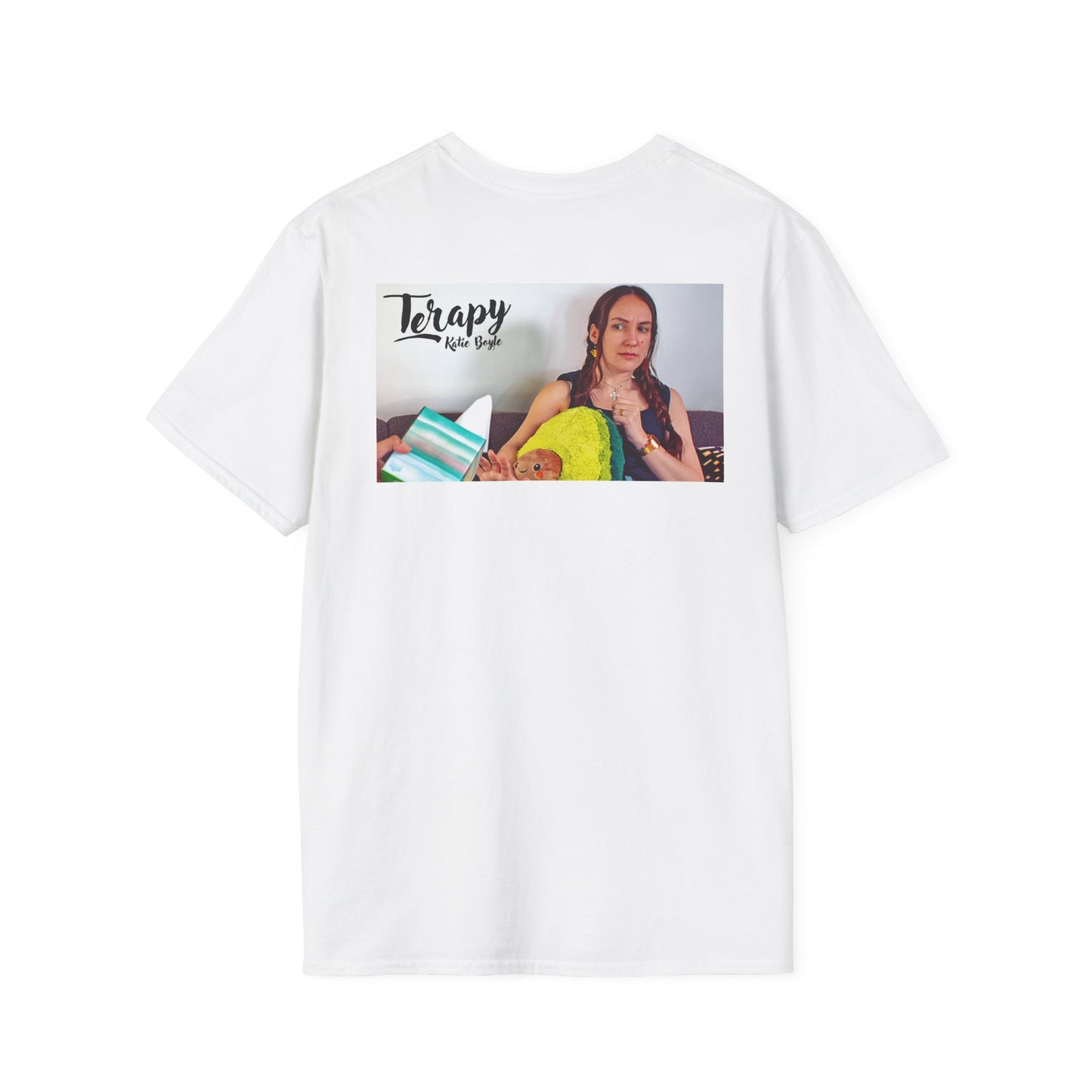 Katie Boyles Terapy Vibes Unisex Softstyle T-Shirt - Self-Care Reminder, Fun Summer Tee, Relaxation Apparel