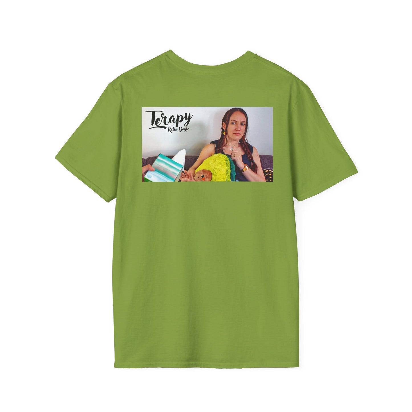 Katie Boyles Terapy Vibes Unisex Softstyle T-Shirt - Self-Care Reminder, Fun Summer Tee, Relaxation Apparel