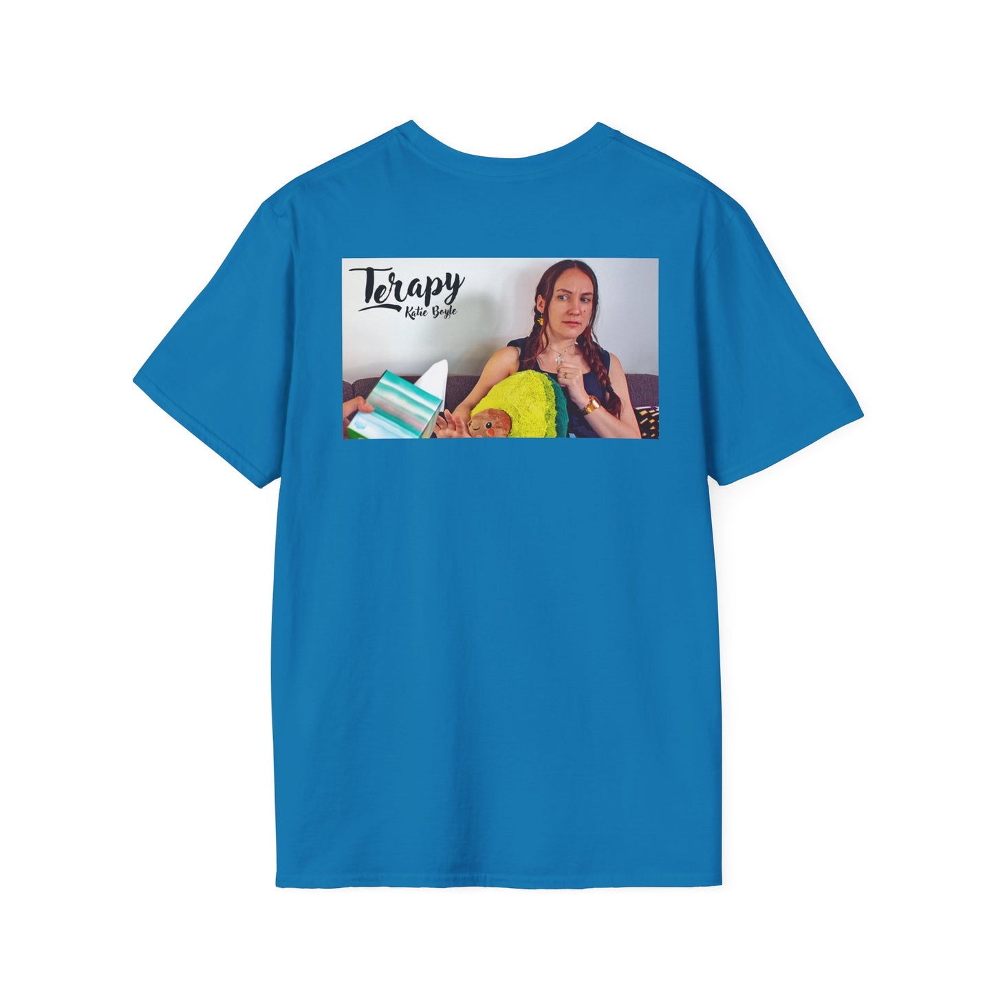 Katie Boyles Terapy Vibes Unisex Softstyle T-Shirt - Self-Care Reminder, Fun Summer Tee, Relaxation Apparel