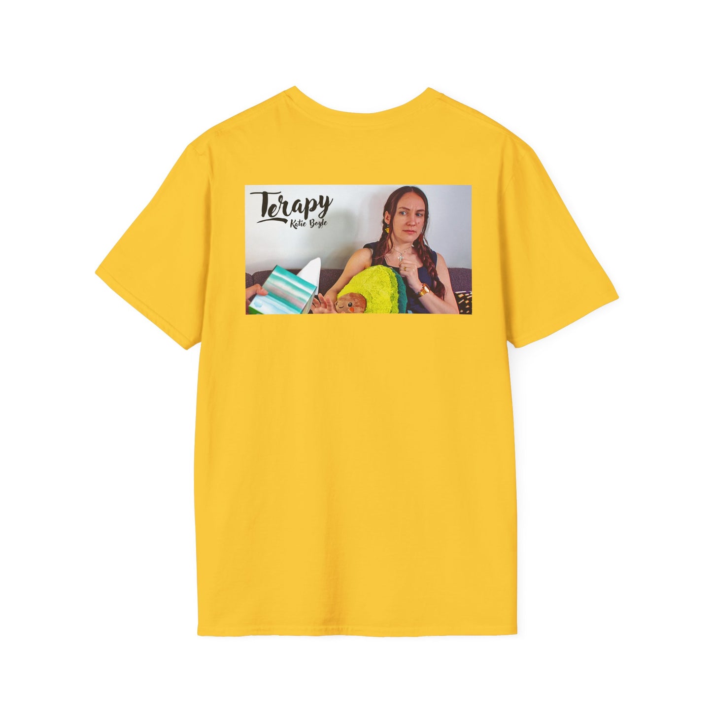 Katie Boyles Terapy Vibes Unisex Softstyle T-Shirt - Self-Care Reminder, Fun Summer Tee, Relaxation Apparel