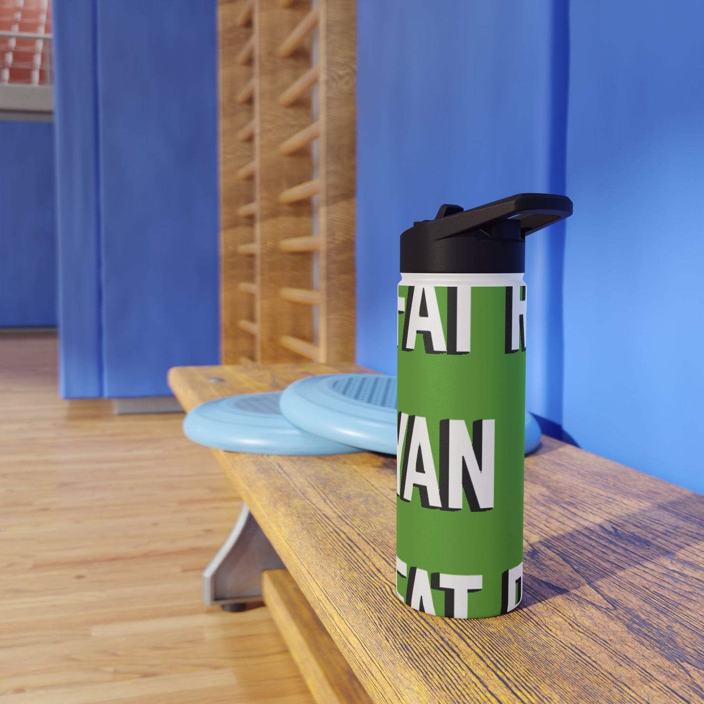 Stay hydrated this summer with the official "Fat Ryan" Green Stainless Steel Water Bottle and Eco-Friendly Travel Mug.