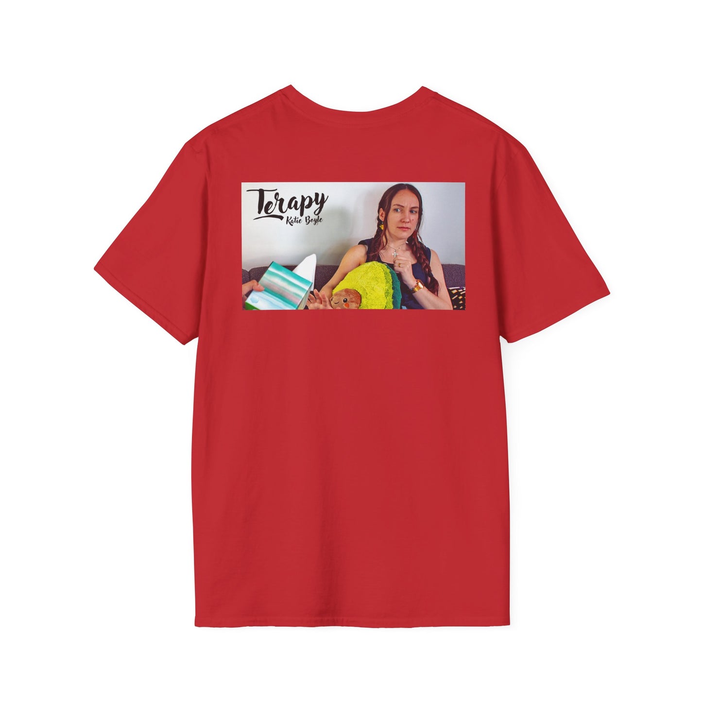 Katie Boyles Terapy Vibes Unisex Softstyle T-Shirt - Self-Care Reminder, Fun Summer Tee, Relaxation Apparel