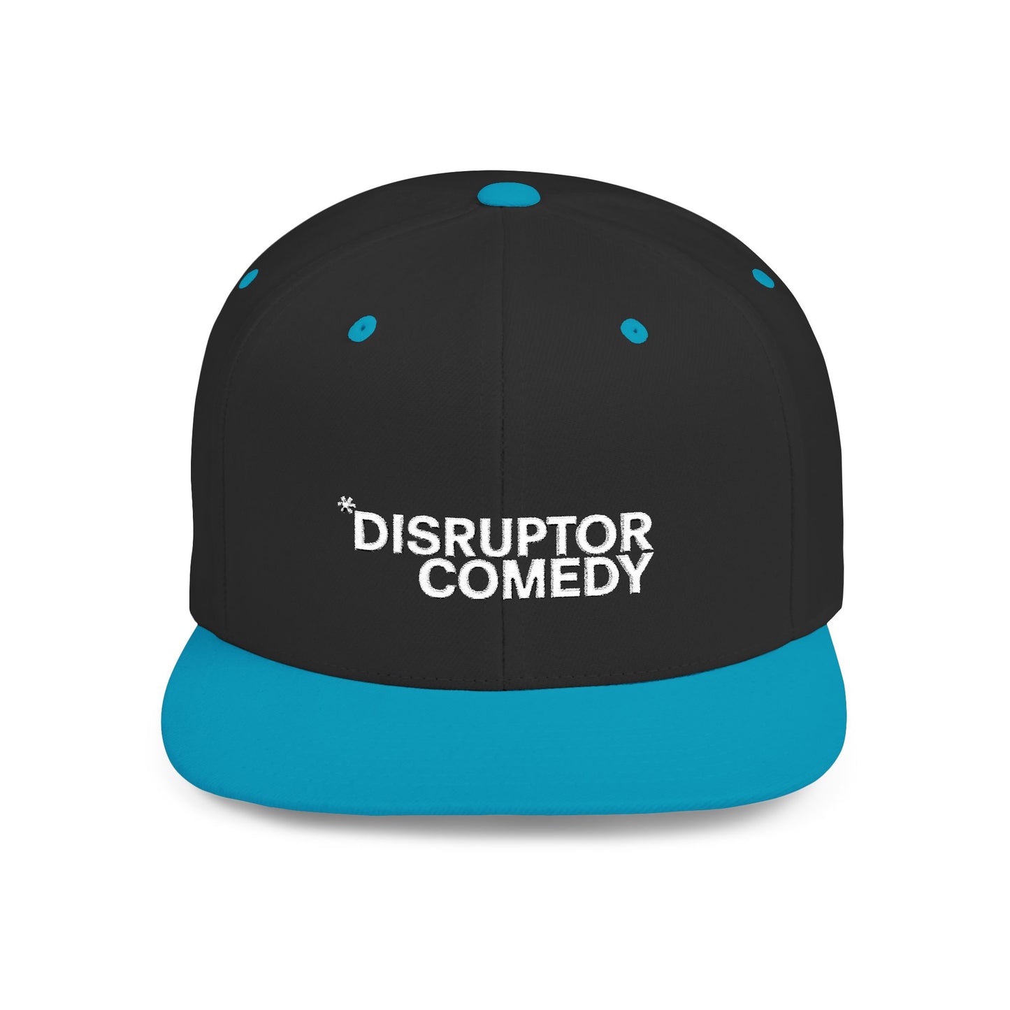 Flat Bill Snapback Hat, Stylish Comedy Cap, Trendy Urban Headwear, Adjustable White Snapback, Perfect Gift for Friends