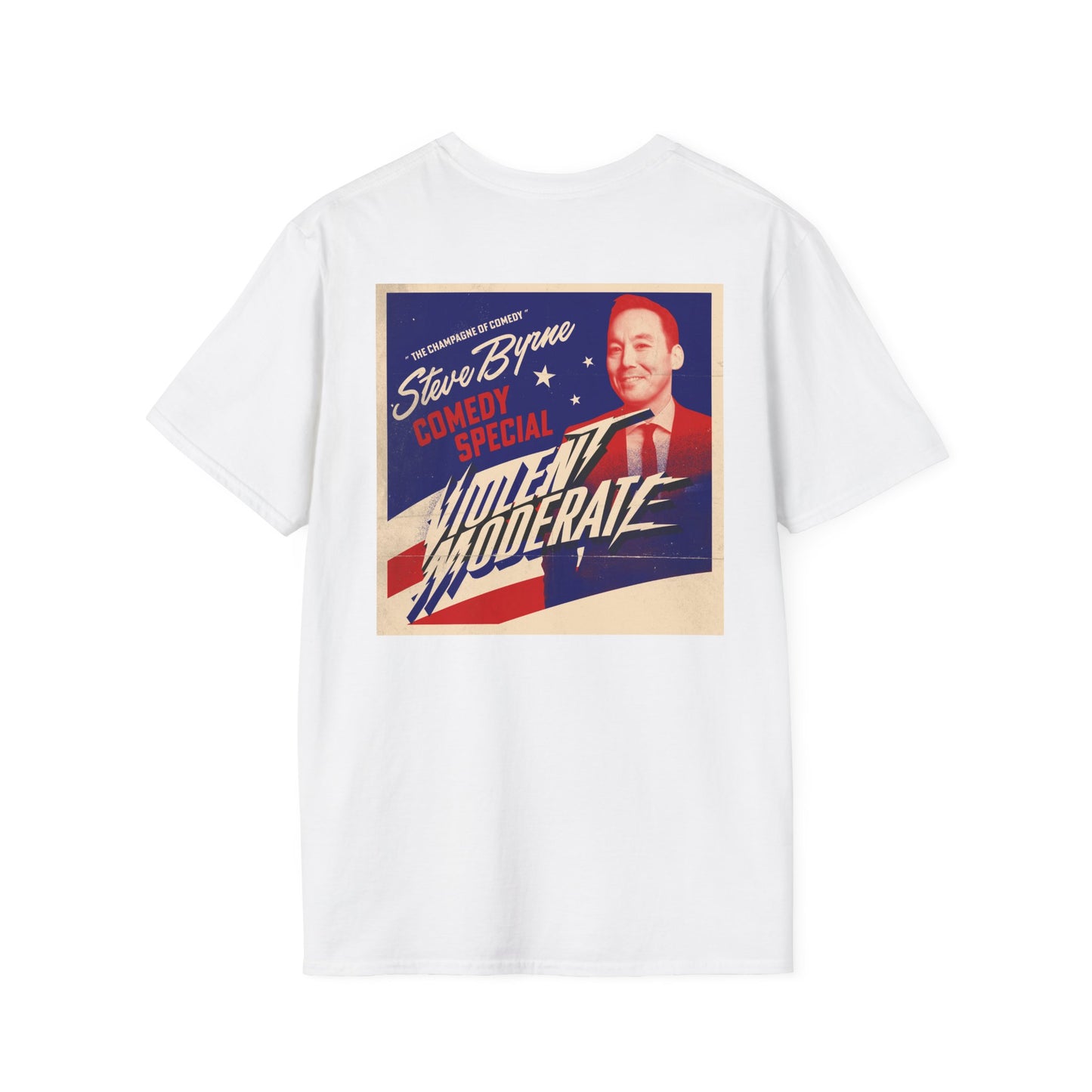 Steve Byrne Comedy Special Violent Moderate Official T-Shirt | Unisex Softstyle Tee, Gift for Comedy Lovers, Funny T-Shirt for Shows, Unique Casual Wear
