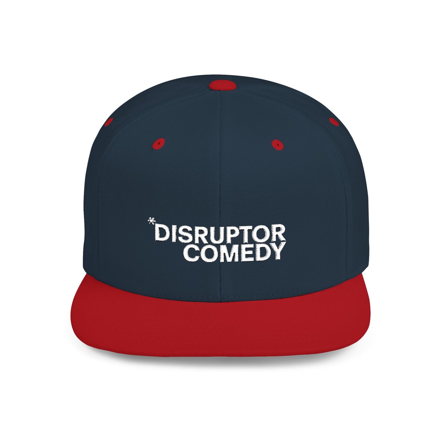 Flat Bill Snapback Hat, Stylish Comedy Cap, Trendy Urban Headwear, Adjustable White Snapback, Perfect Gift for Friends