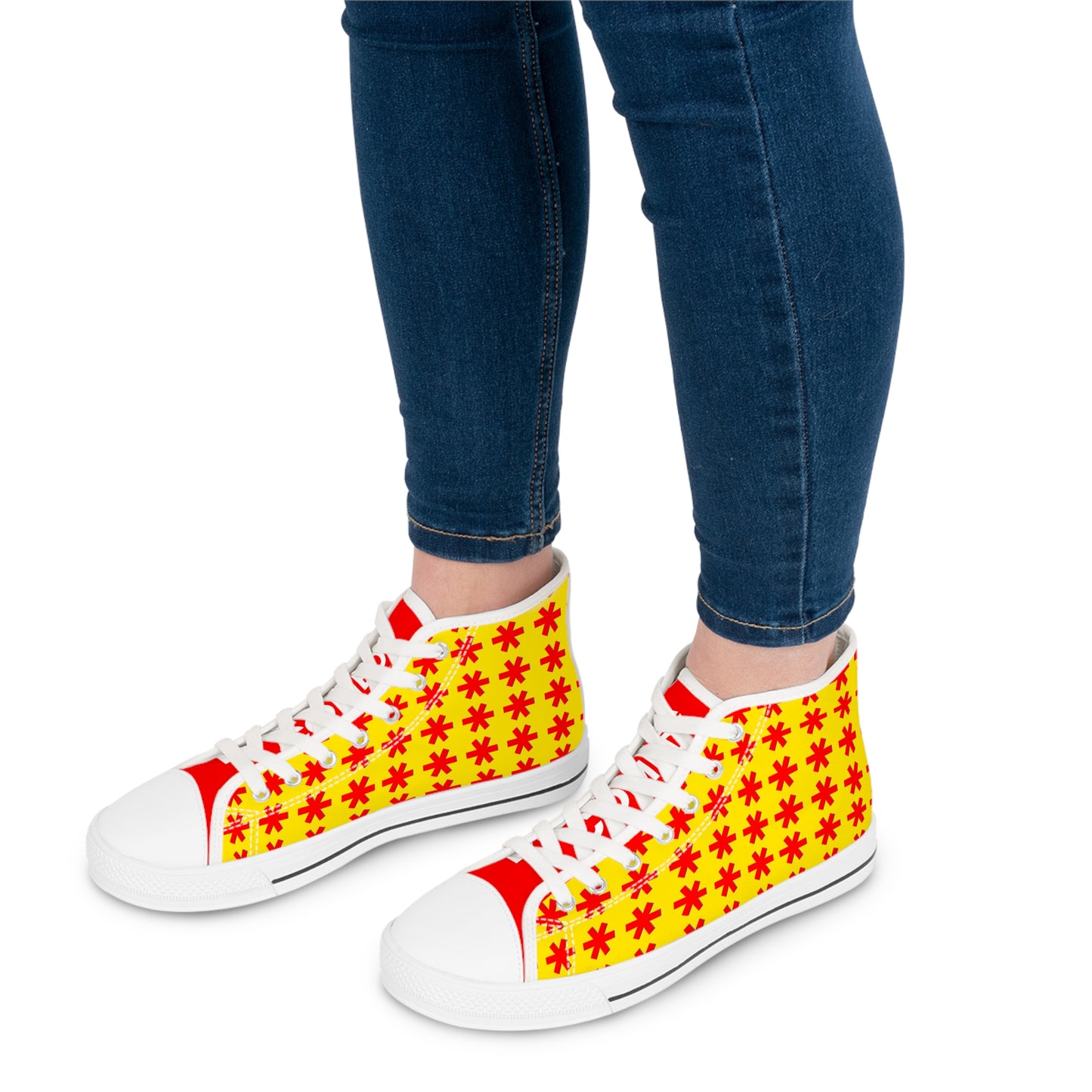 Bright Floral High Top Sneakers, Fun Casual Shoes, Spring Fashion, Gift for Her, Trendy Sneakers, Summer Footwear, Unique Style