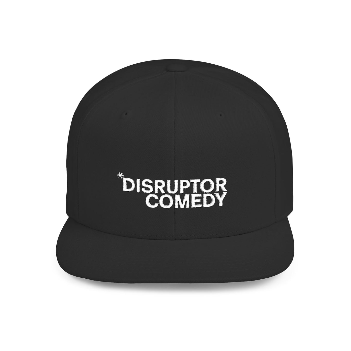 Flat Bill Snapback Hat, Stylish Comedy Cap, Trendy Urban Headwear, Adjustable White Snapback, Perfect Gift for Friends