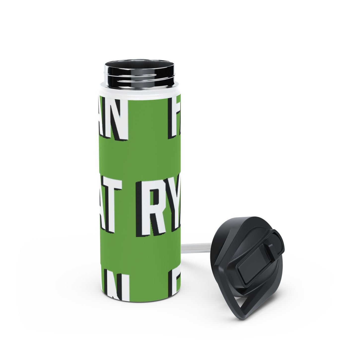 Stay hydrated this summer with the official "Fat Ryan" Green Stainless Steel Water Bottle and Eco-Friendly Travel Mug.