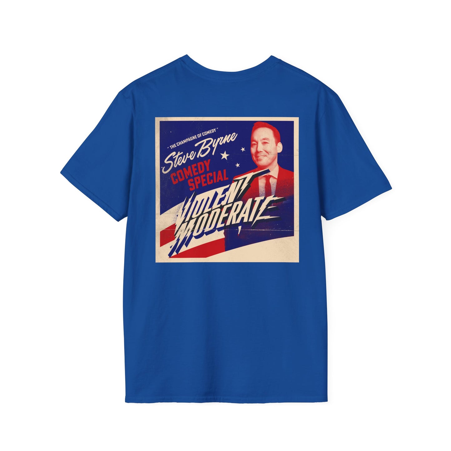 Steve Byrne Comedy Special Violent Moderate Official T-Shirt | Unisex Softstyle Tee, Gift for Comedy Lovers, Funny T-Shirt for Shows, Unique Casual Wear