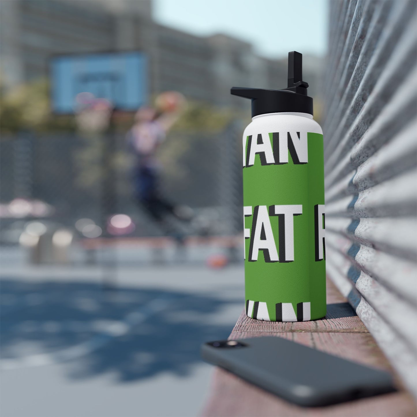 Stay hydrated this summer with the official "Fat Ryan" Green Stainless Steel Water Bottle and Eco-Friendly Travel Mug.