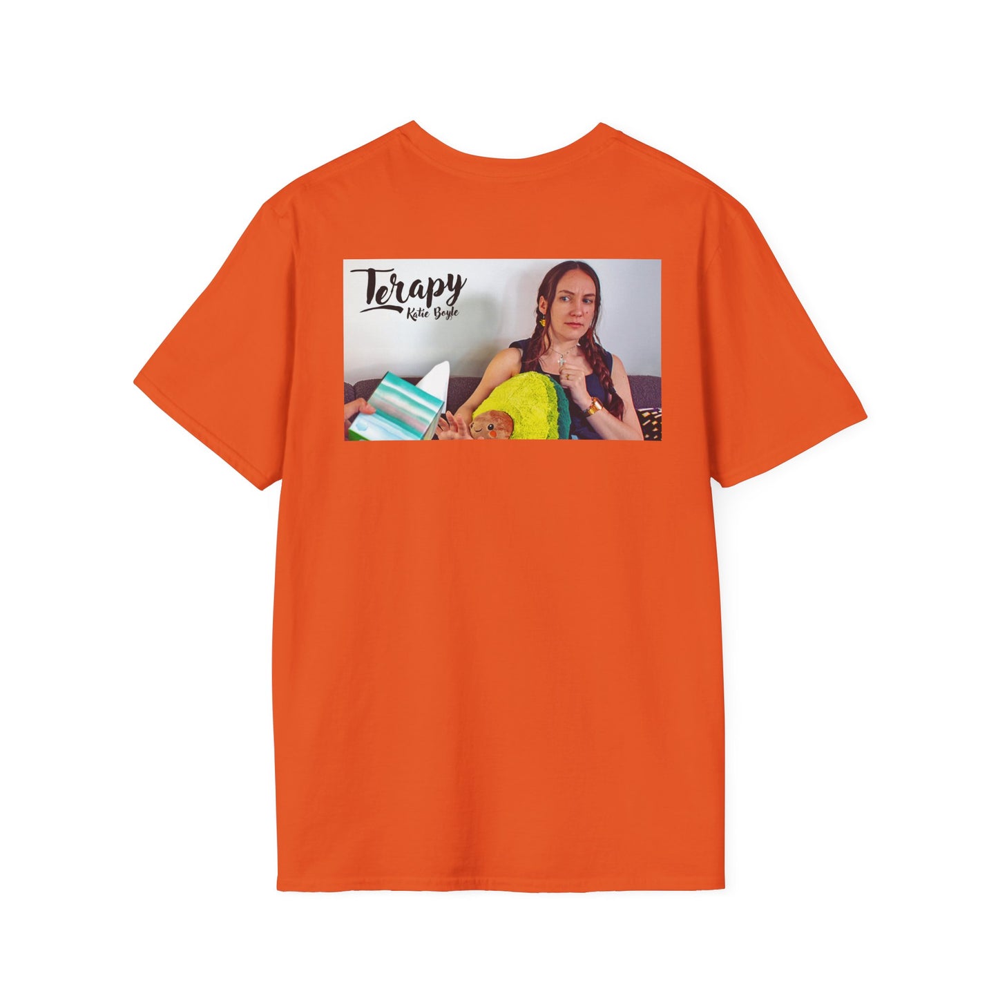 Katie Boyles Terapy Vibes Unisex Softstyle T-Shirt - Self-Care Reminder, Fun Summer Tee, Relaxation Apparel