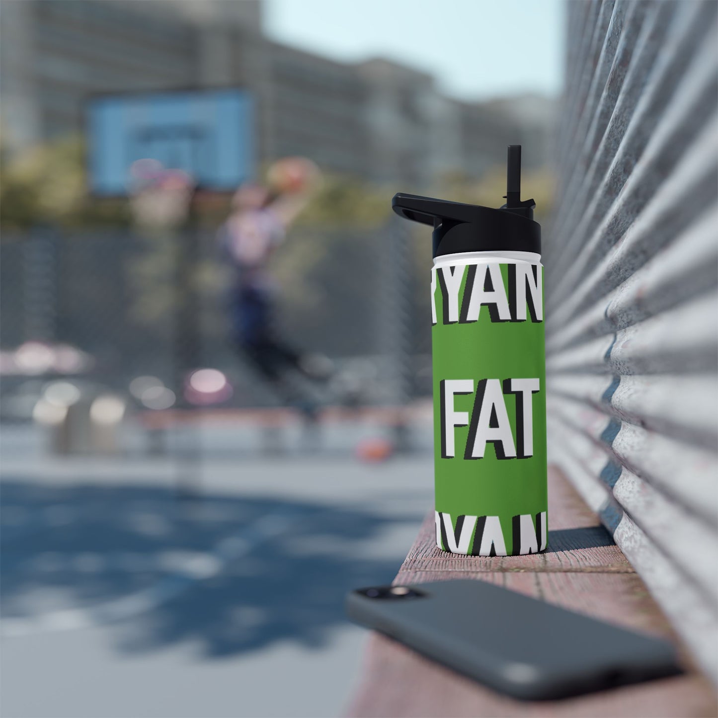 Stay hydrated this summer with the official "Fat Ryan" Green Stainless Steel Water Bottle and Eco-Friendly Travel Mug.
