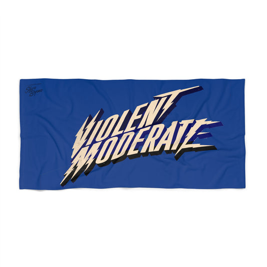 Vibrant Beach Towel – 'Violent Moderate' Design | Perfect for Summer, Pool Days, Beach Trips, Gifts, Relaxation, Fun